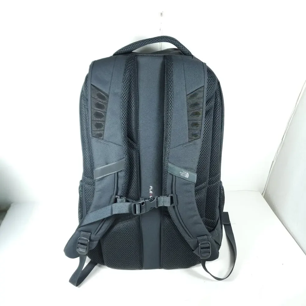 The North Face 29L Gray Red Company Logo Padded School Laptop Outdoor Backpack